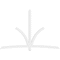 Ekena Millwork Davenport Architectural Grade PVC Gable Bracket, 108"W x 72"H x 2"D x 4"F, 16/12 Pitch GBP108X72X0204DAV00 - alternate 4